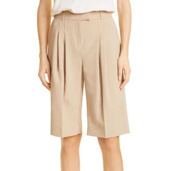 $300 BIRGITTE HERSKIND Prince Bermuda Shorts Desert Beige 34 - Picture 1 of 5